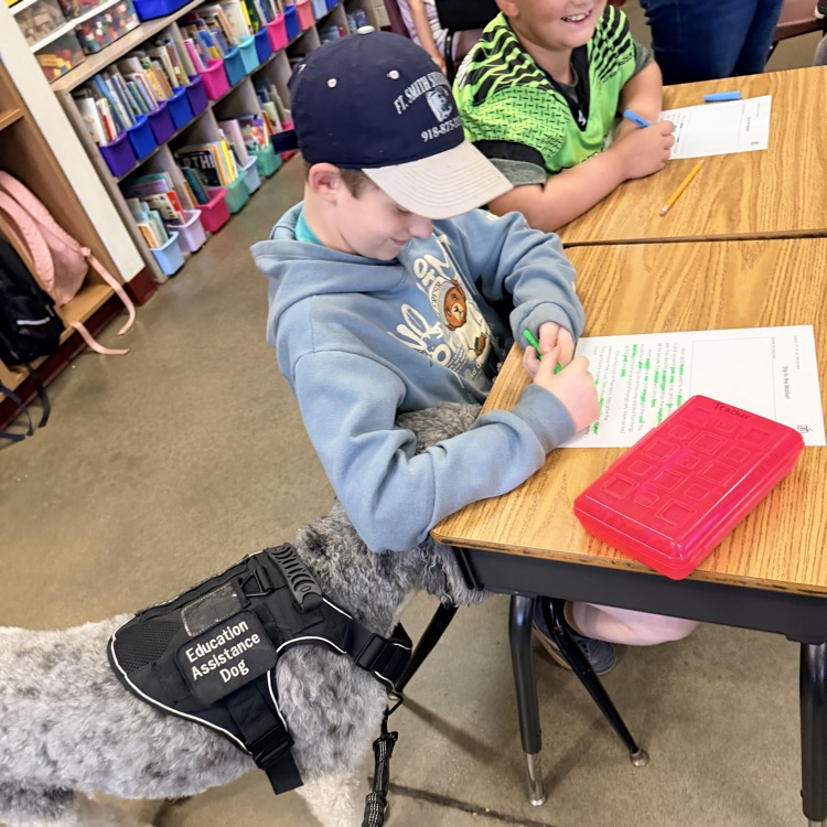 school visit with dog 
