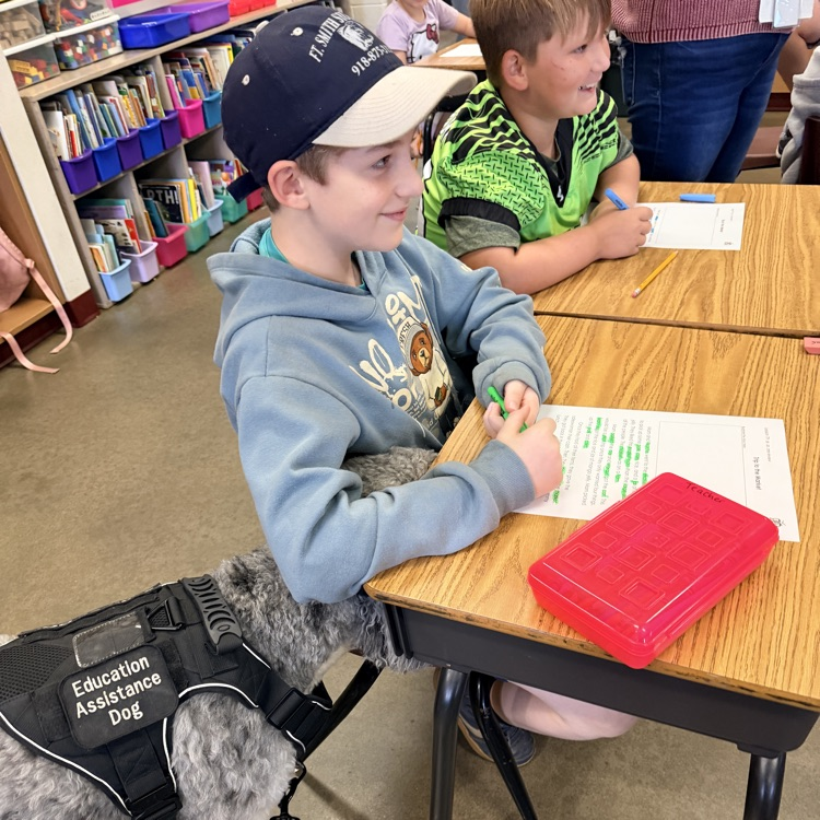school visit with dog 