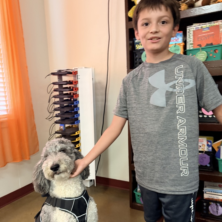 school visit with dog 