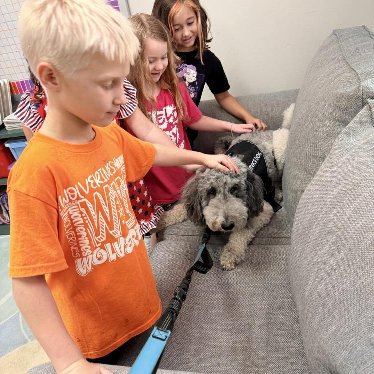 school visit with dog 