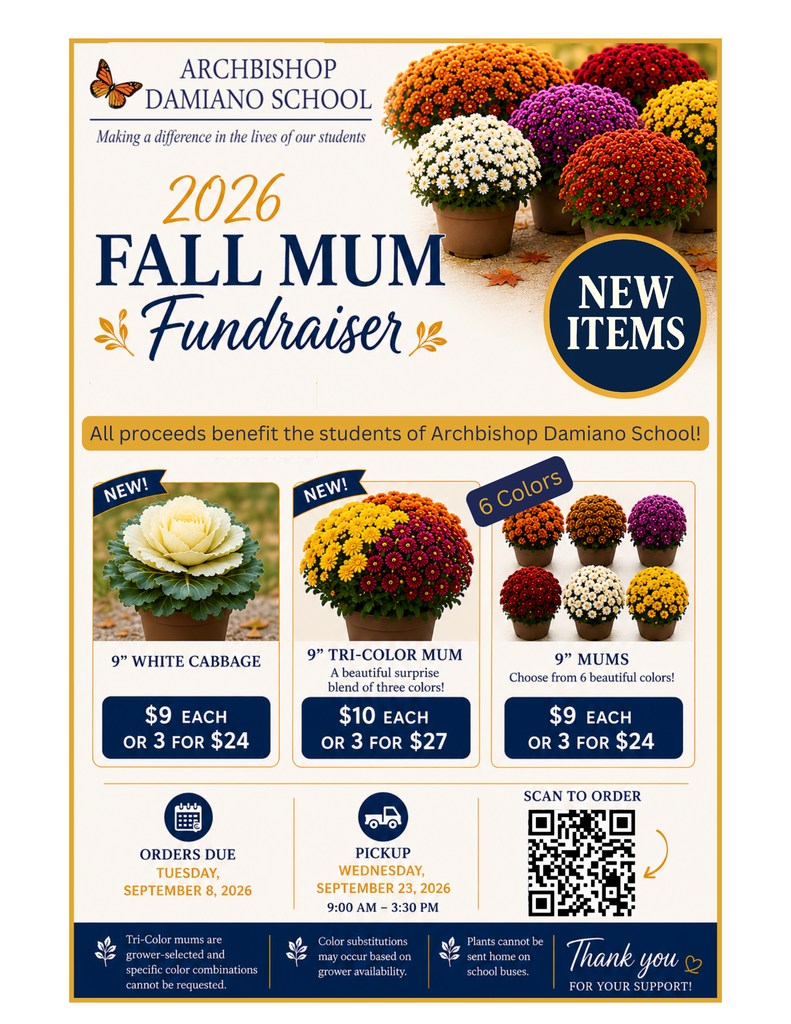 2026 Fall Mum Fundraiser Flyer
