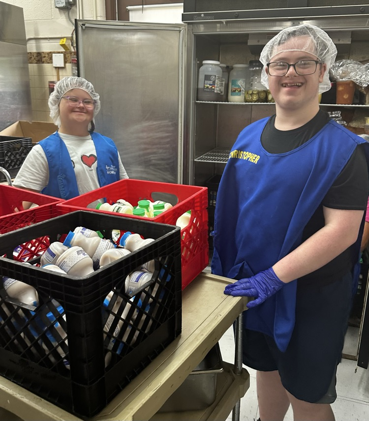 Secondary students the work program assisting in the ADS Kindness Kitchen.