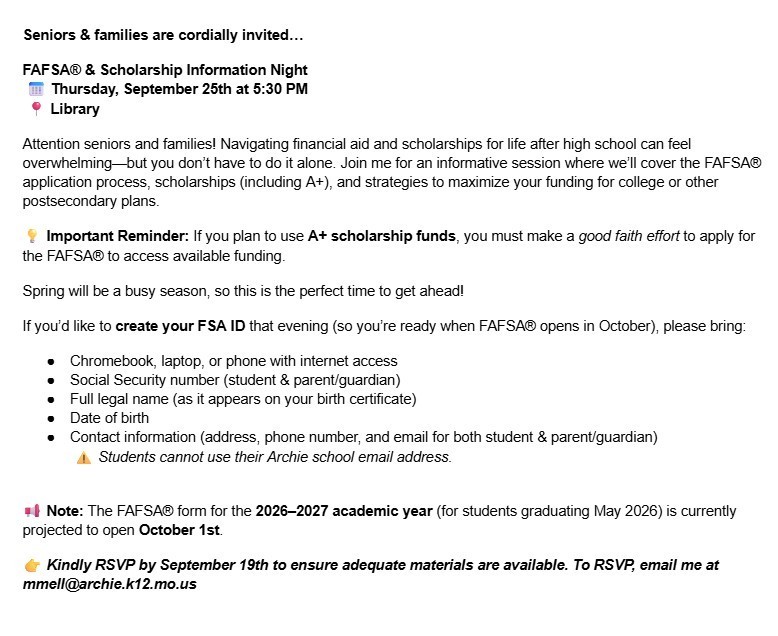 FAFSA Advertisement