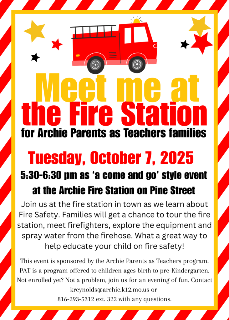 Archie PAT Fire Station flier