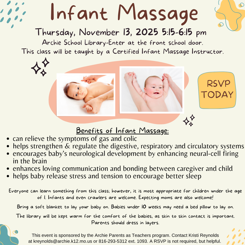 PAT Infant Massage flier