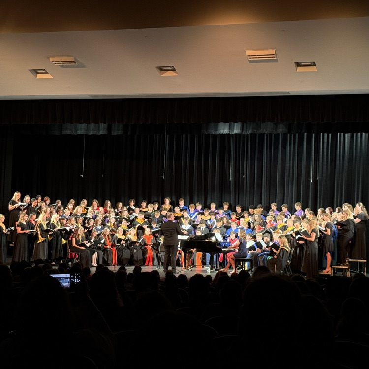 158 singers performing on stage