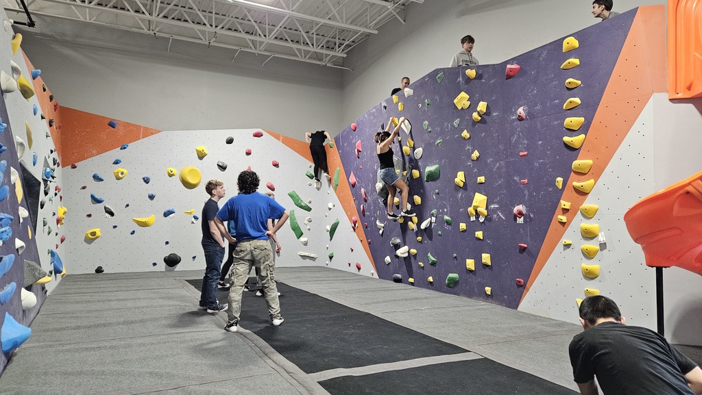 whole group climbing 