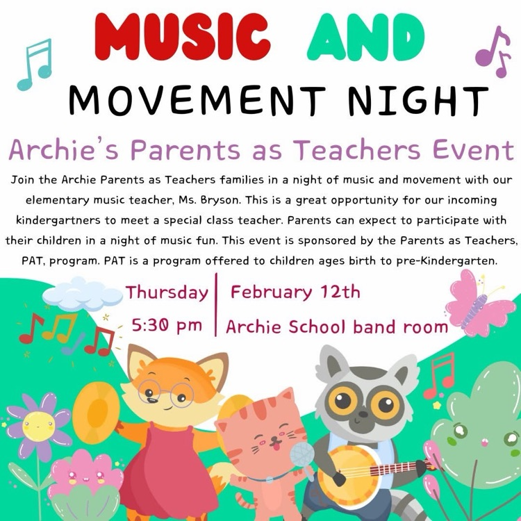 PAT music and movement night