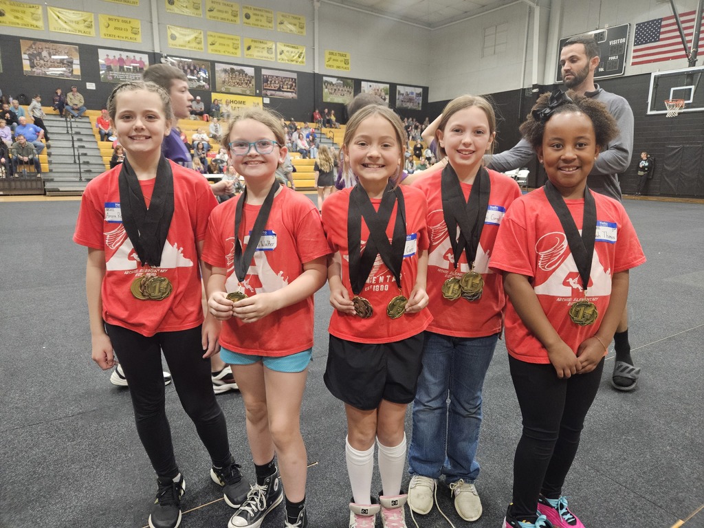 students with medals