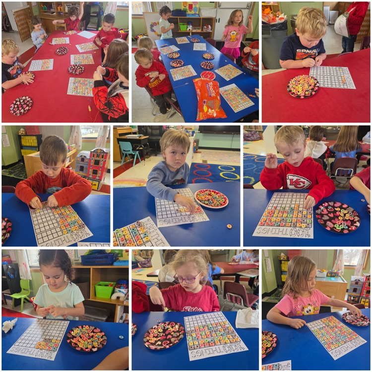 stringing fruit loops