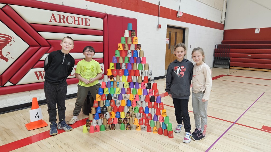 cup stacking tower