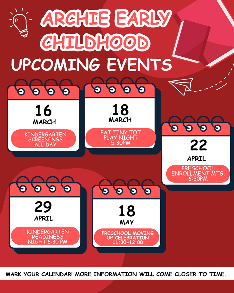 Archie Early Childhood upcoming events