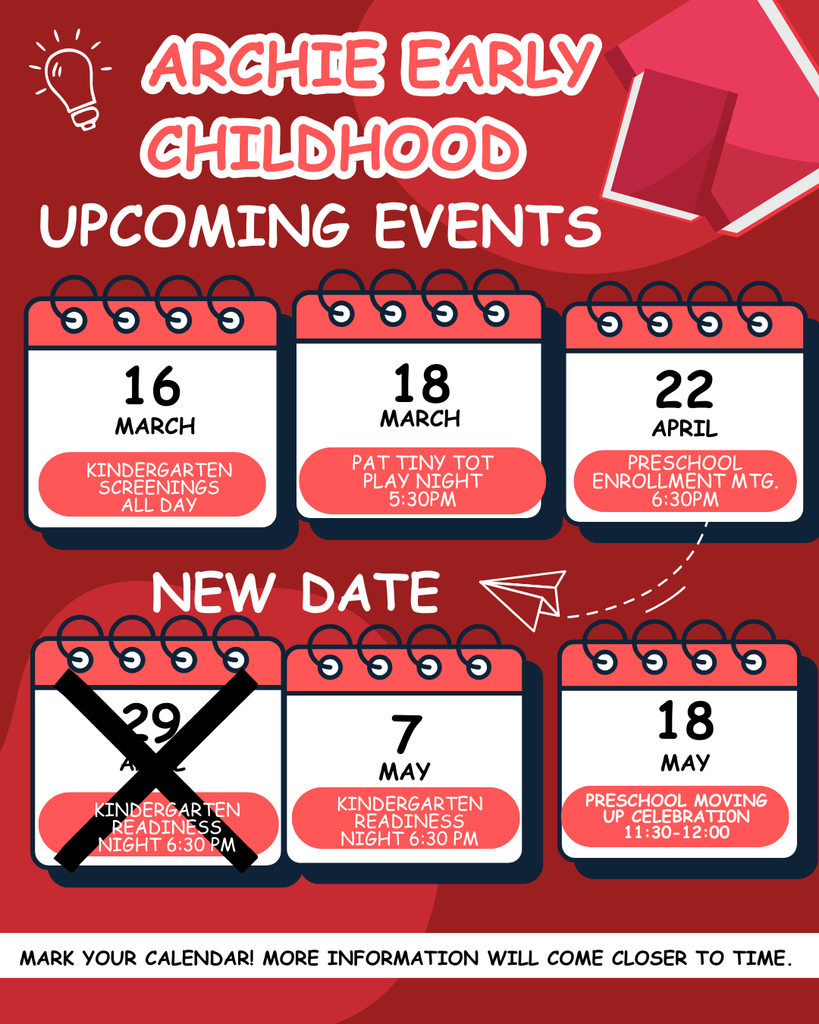 Early Childhood upcoming date flier
