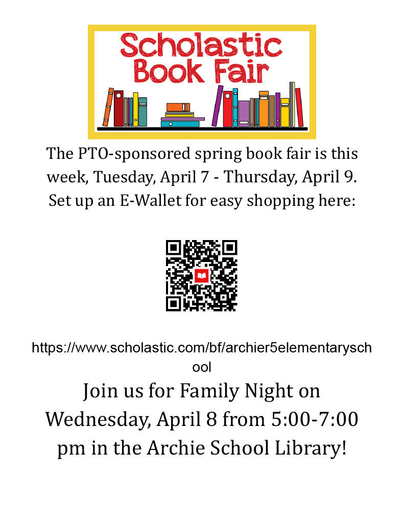 Book Fair flyer with link to E-Wallet