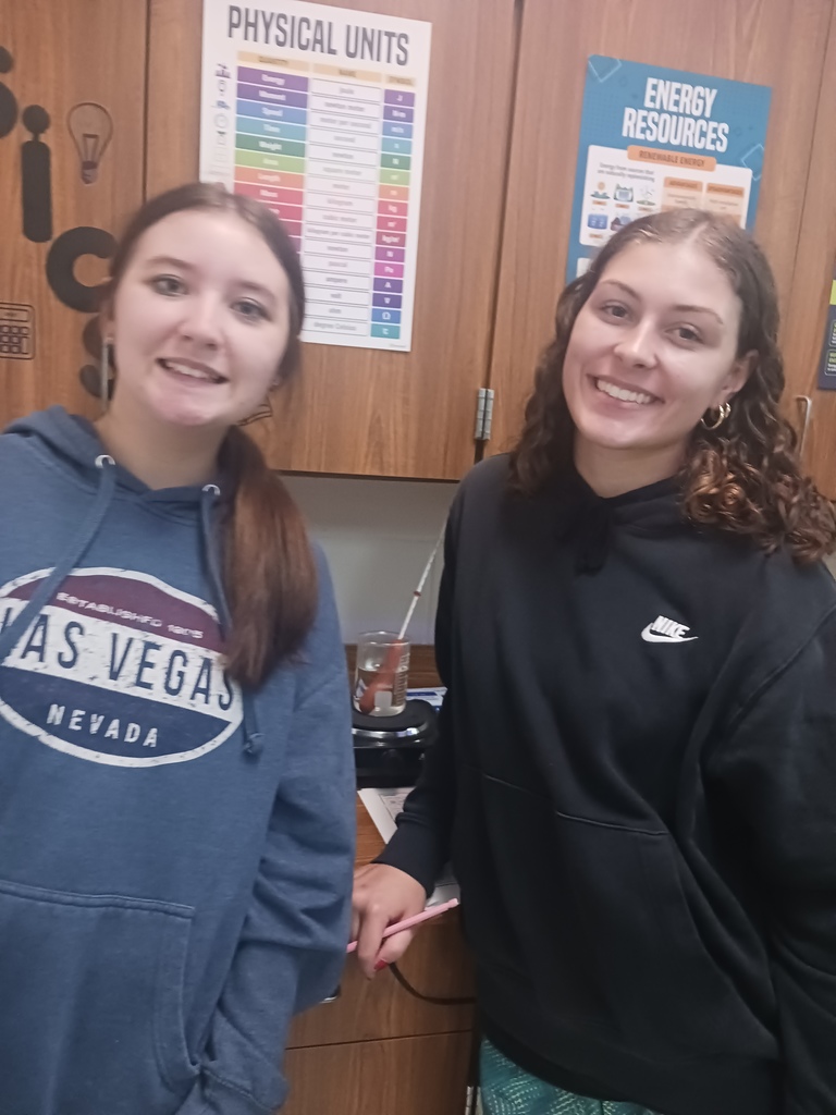Abby and Tayler after finishing the lab