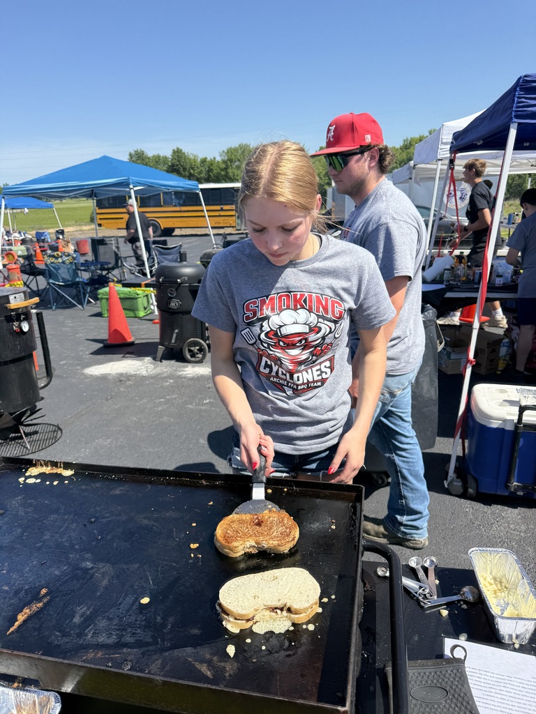 Lexie making griled cheese 