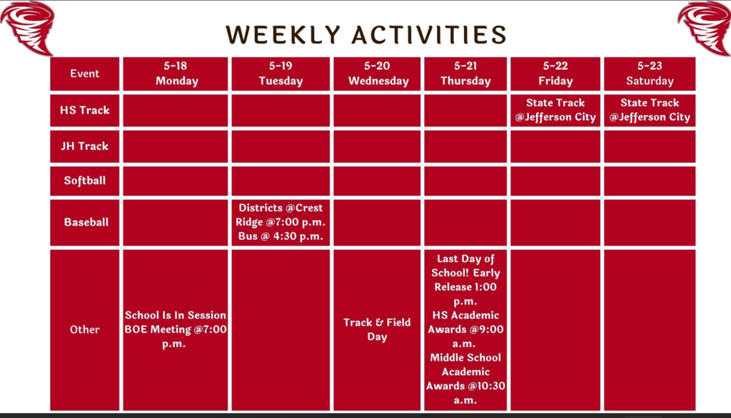 Weekly Activities