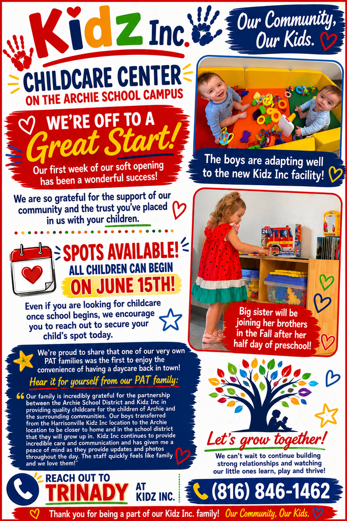 Kidz Inc Child Development Center soft opening
