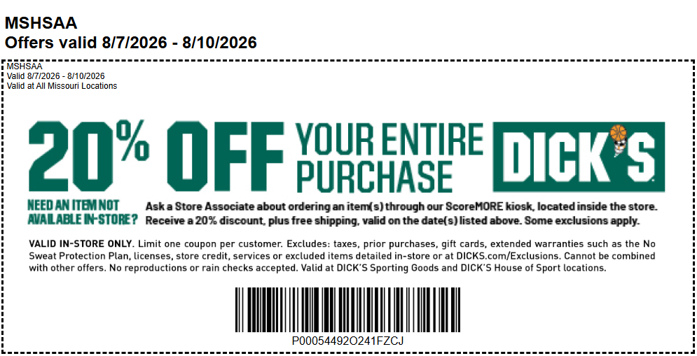 Dick's Sporting Goods Coupon