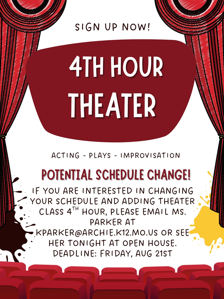 Poster for 4th hour Theater class