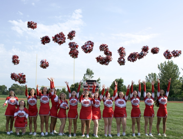 cheer - new poms and uniforms