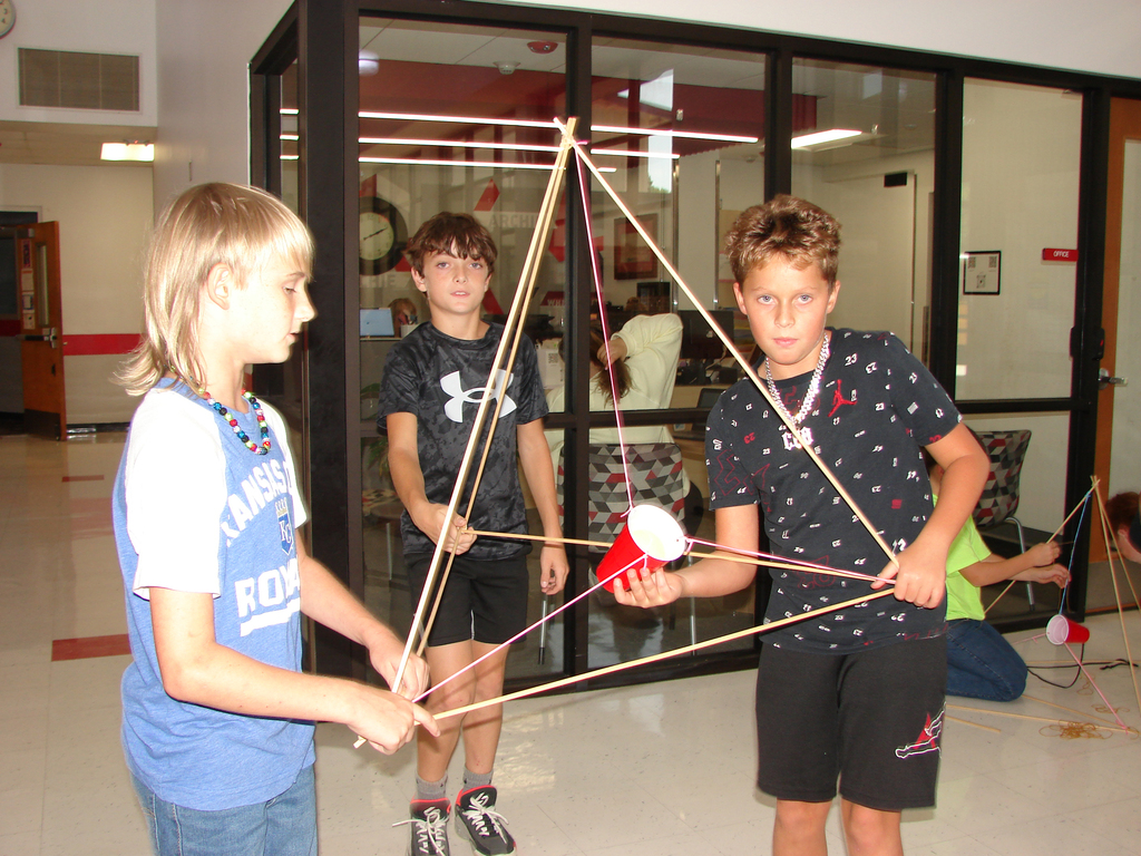 Testing a catapult and ping pong ball