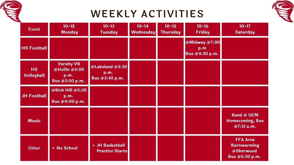 Weekly Activities