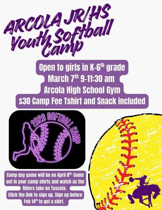 Softball camp flyer