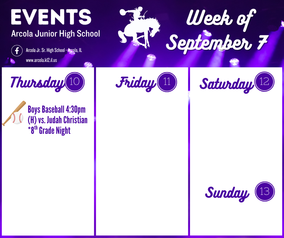 Week of September 7th