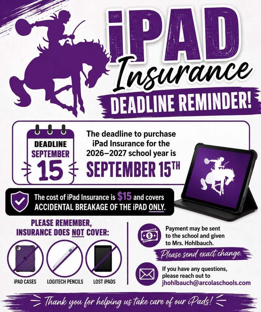 iPad insurance flyer