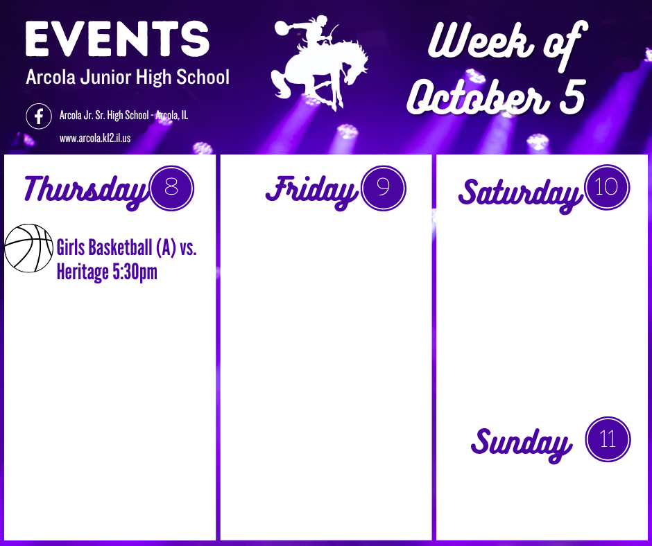 Junior High Week of October 5