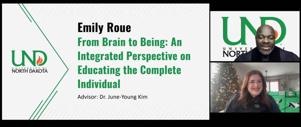 Emily Roue Masters Degree at UND