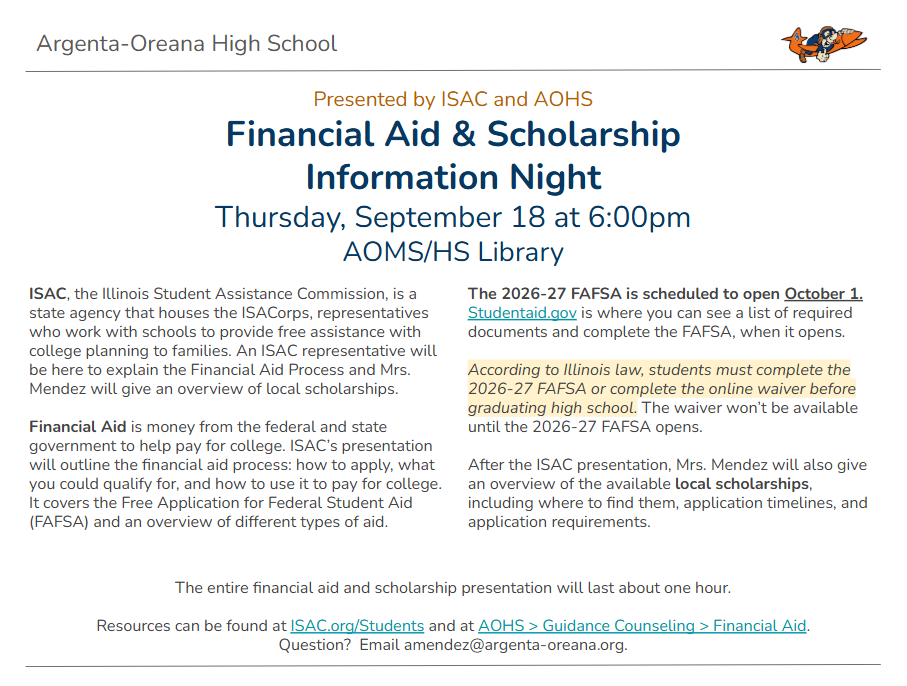 Financial Aid & Scholarship Information Night 2025