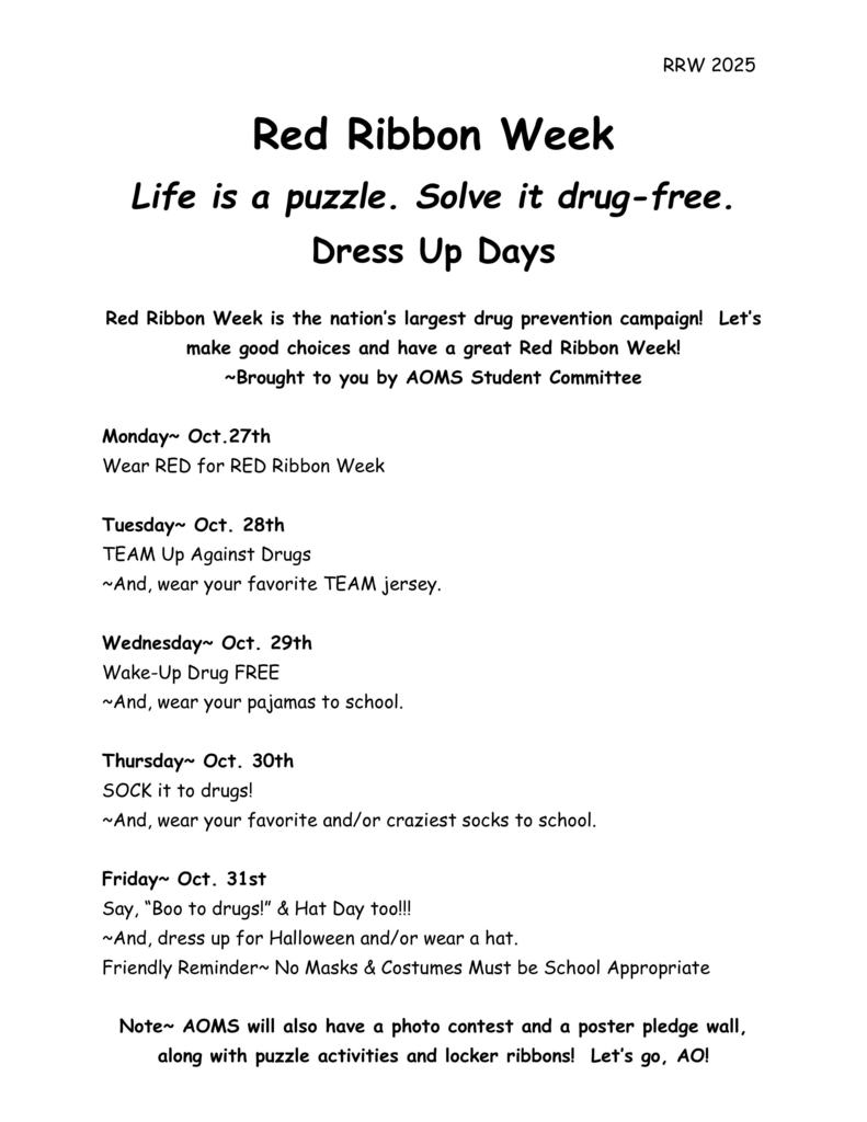 Red Ribbon Week Information