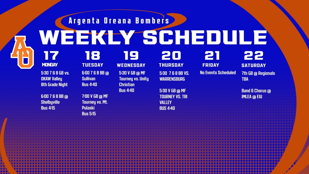 Weekly Calendar