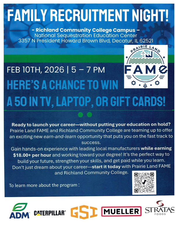 FAME Recruitment Night at Richland on February 10- pg 1