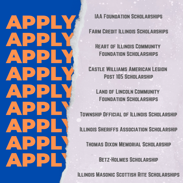 Scholarships available to AO seniors as of February 2026. More information is available at AOHS > Scholarships.