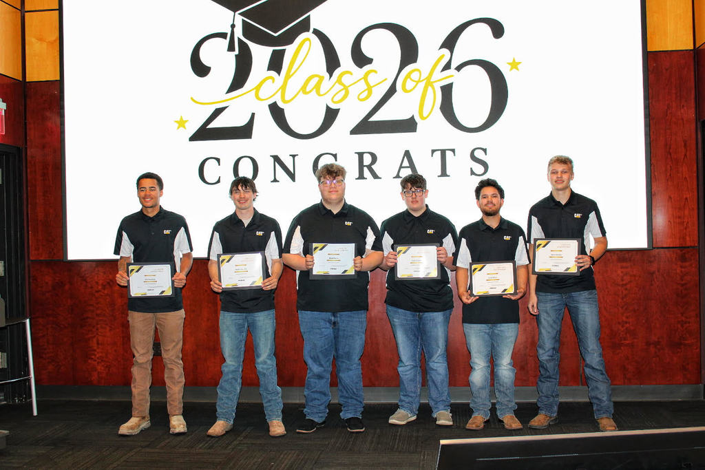 2026 CAT Pathways Graduates: Kharsen, Walker, Blake, Kyler, Jacob, and Mason.