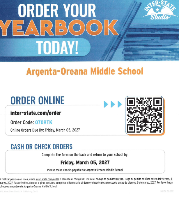 Yearbook order form through Inter-state