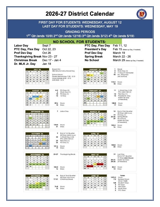 26-27 School Calendar