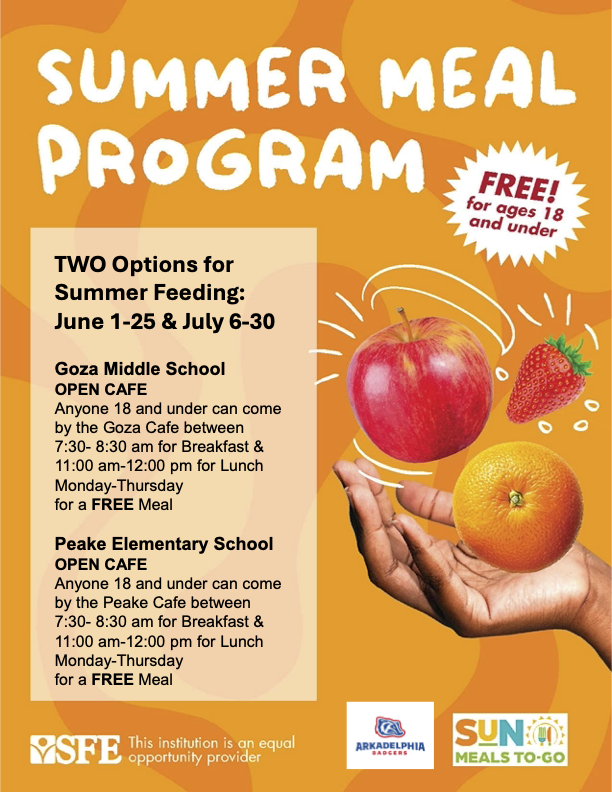 Free Summer Meals Available for Arkadelphia Children Starting June 1st