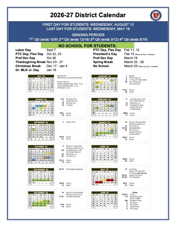 25-26 School Calendar