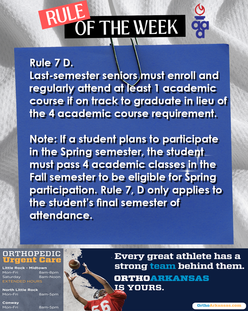 Rule of the week