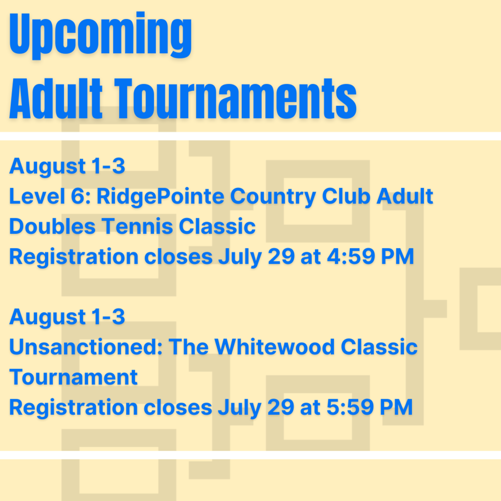 upcoming tournaments