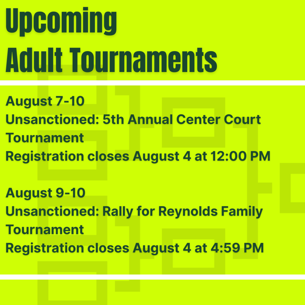upcoming tournaments