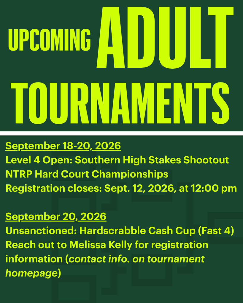 upcoming tournaments