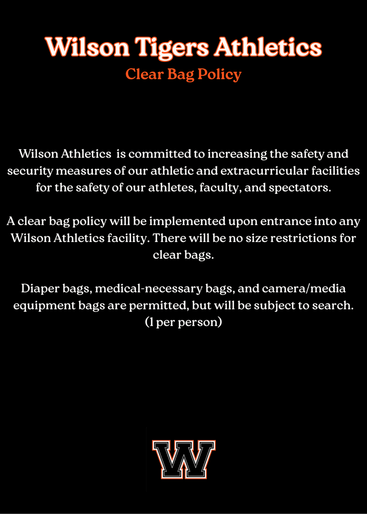Clear Bag Policy at Wilson 