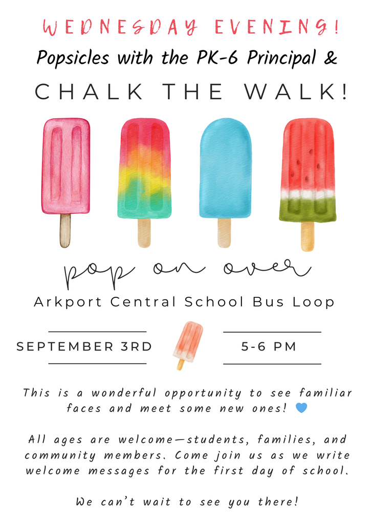 Popsicles w the PK-6 Principal 
