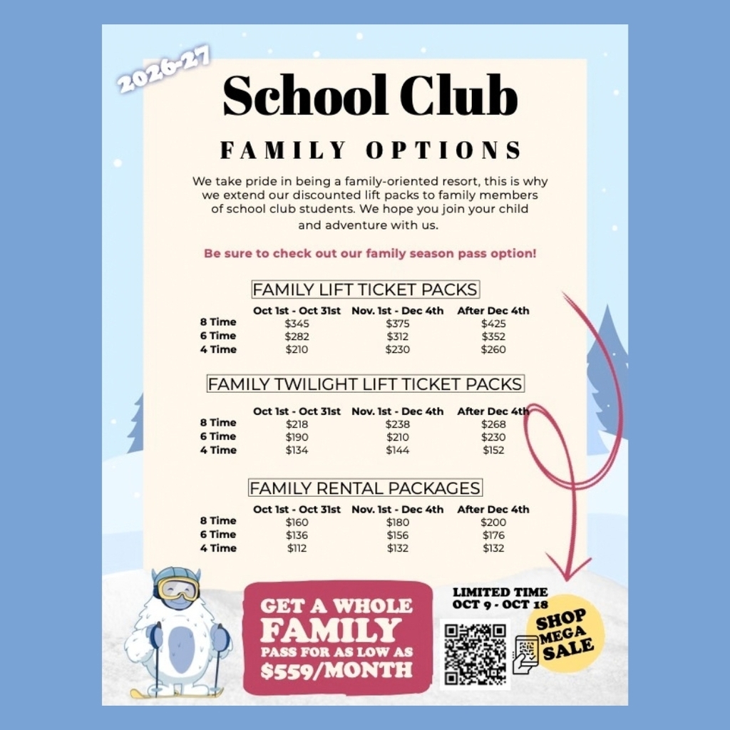 Ski Club 2026 Info