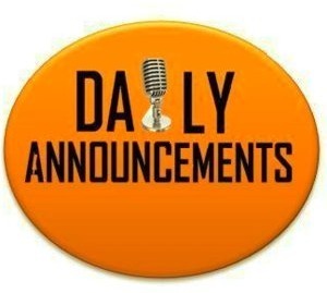 Orange background with microphone